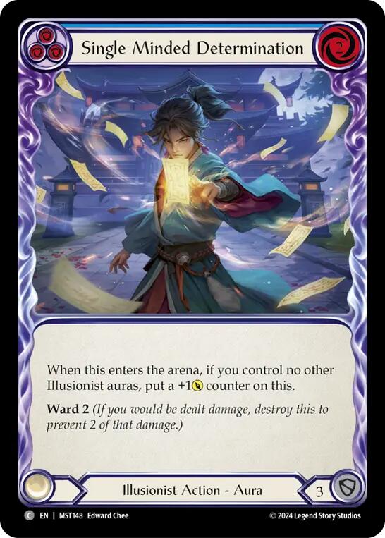 Single Minded Determination (Blue) [Part the Mistveil] Rainbow Foil