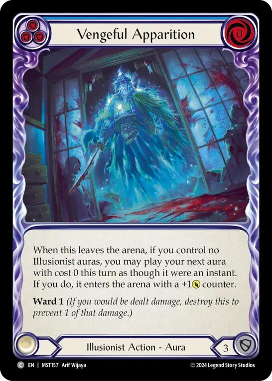 Vengeful Apparition (Blue) [Part the Mistveil] Rainbow Foil
