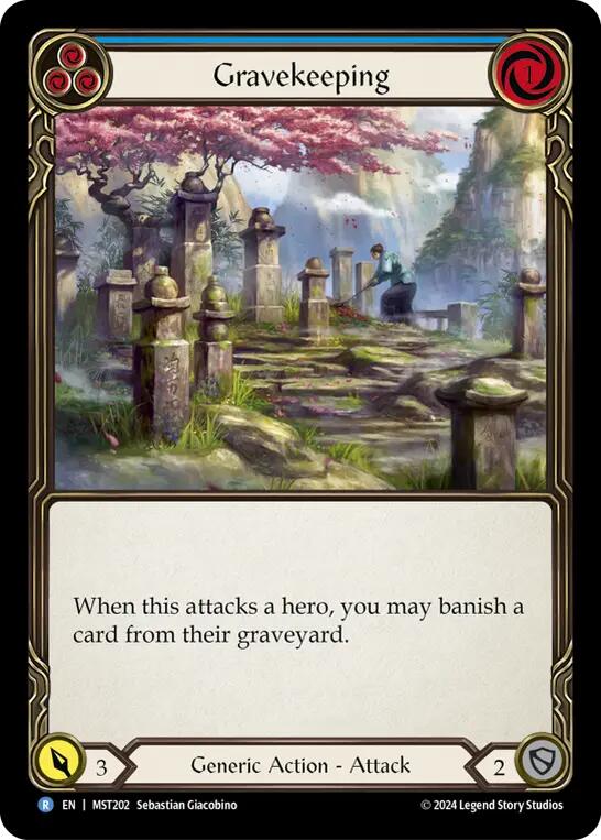 Gravekeeping (Blue) [Part the Mistveil] Rainbow Foil