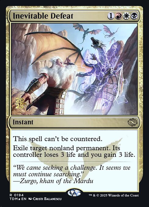 Inevitable Defeat (194s) [Tarkir: Dragonstorm Promos]