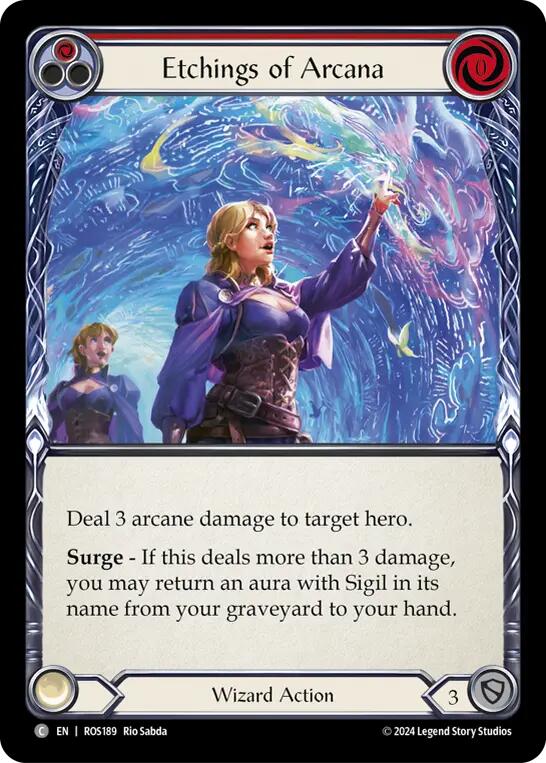 Etchings of Arcana (Red) [Rosetta] Rainbow Foil