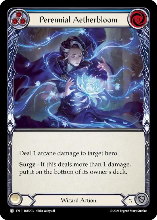 Perennial Aetherbloom (Blue) [Rosetta] Rainbow Foil