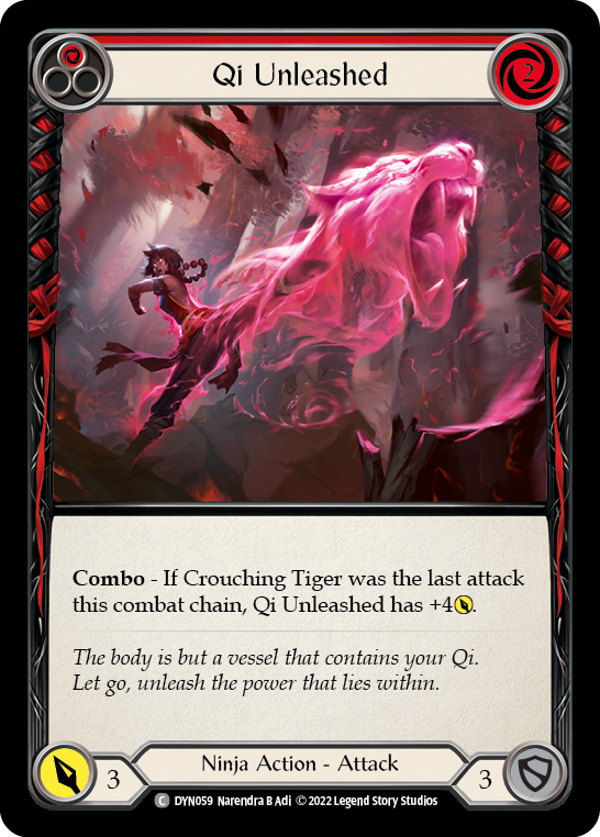 Qi Unleashed (Red) [Dynasty] Rainbow Foil