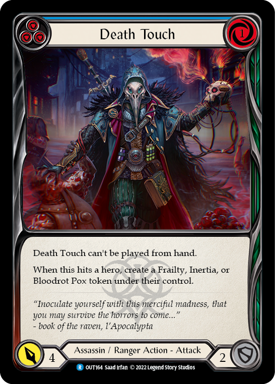 Death Touch (Blue) [Outsiders] Rainbow Foil
