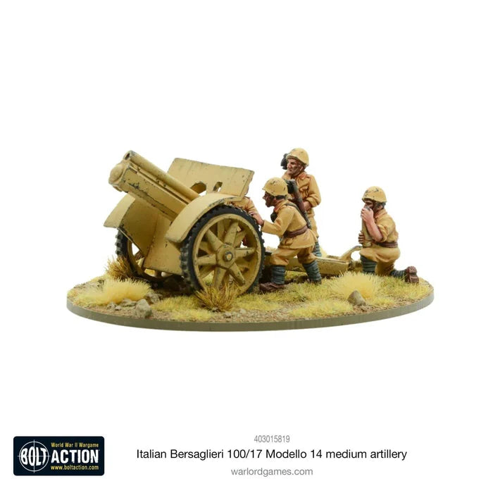 Bolt Action: Italian Bersaglieri 100/17 Modello 14 Medium Artillery (Preorder)