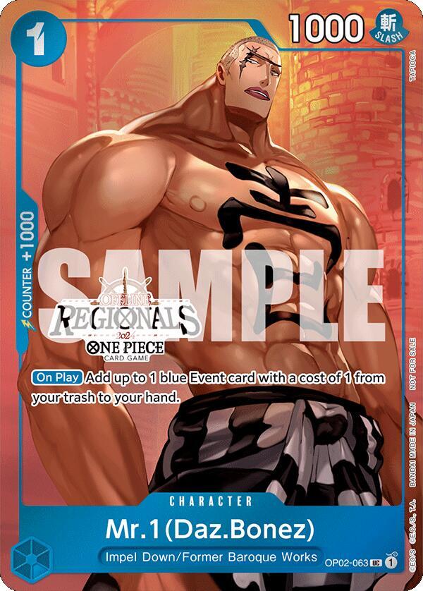 Mr.1 (Daz.Bonez) (Offline Regional 2024 Vol. 3) (OP02-063) [One Piece Promotion Cards]