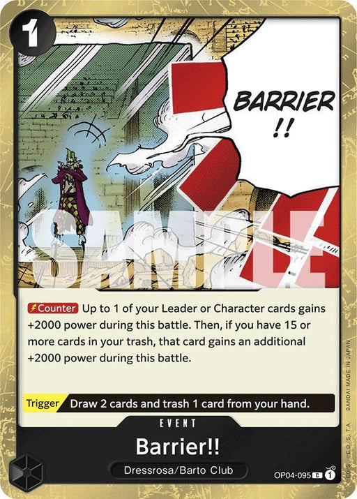 Barrier!! (Jolly Roger Foil) (OP04-095) [Premium Booster -The Best-]