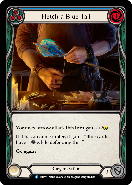 Fletch a Blue Tail (Blue) [Outsiders] Rainbow Foil