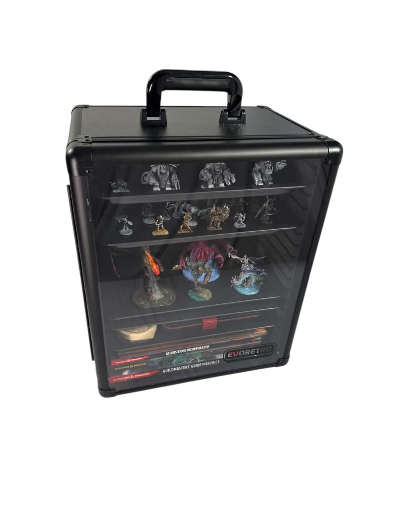 Evoretro Aluminum Miniatures Display & Carry Case with 5 Metal Trays