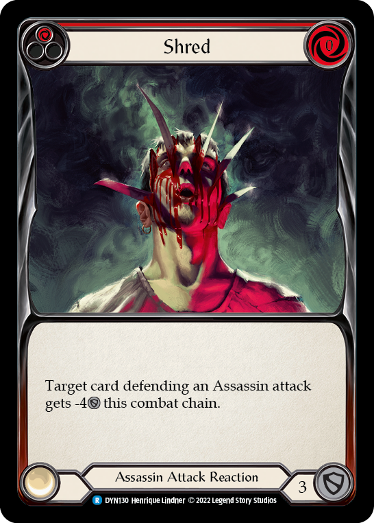 Shred (Red) [Dynasty] Rainbow Foil