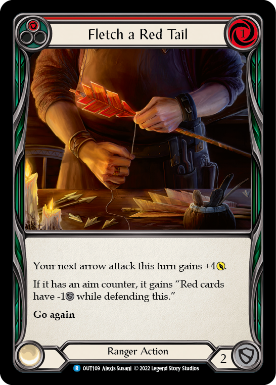 Fletch a Red Tail (Red) [Outsiders] Rainbow Foil