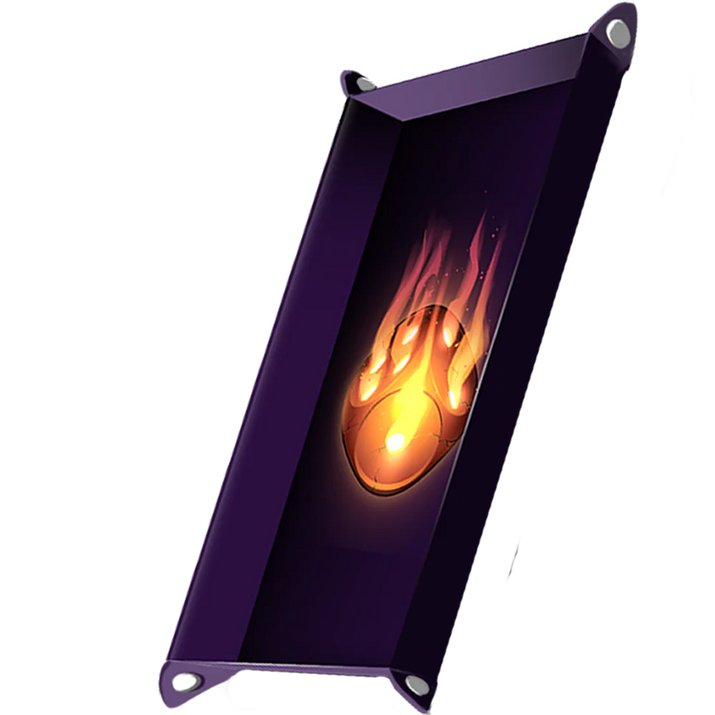 Dice Throne: Dice Tray Purple Flaming Dice