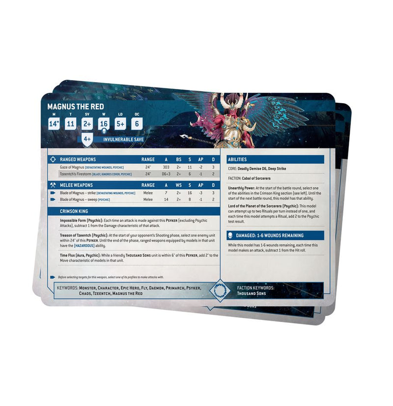 Warhammer 40k - Datasheet Cards: Thousand Sons (Anglais) (2025-05-30)