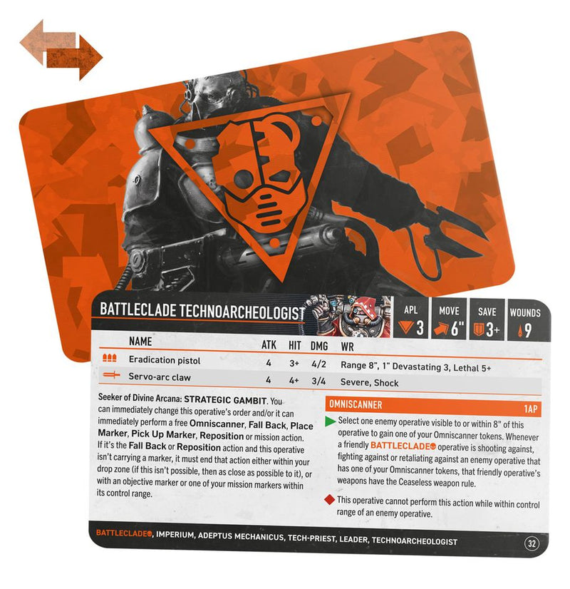 Kill Team: Clade de Combat Cartes Techniques (Anglais) (2025-09-13)
