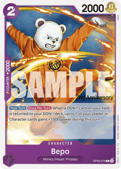 Bepo (OP09-074) [Emperors in the New World: 2nd Anniversary Tournament Cards]