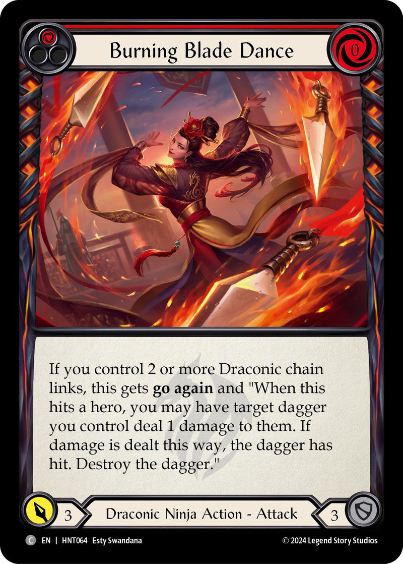 Burning Blade Dance (Red) [The Hunted] Rainbow Foil