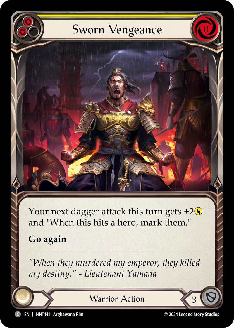 Sworn Vengeance (Yellow) [The Hunted] Rainbow Foil