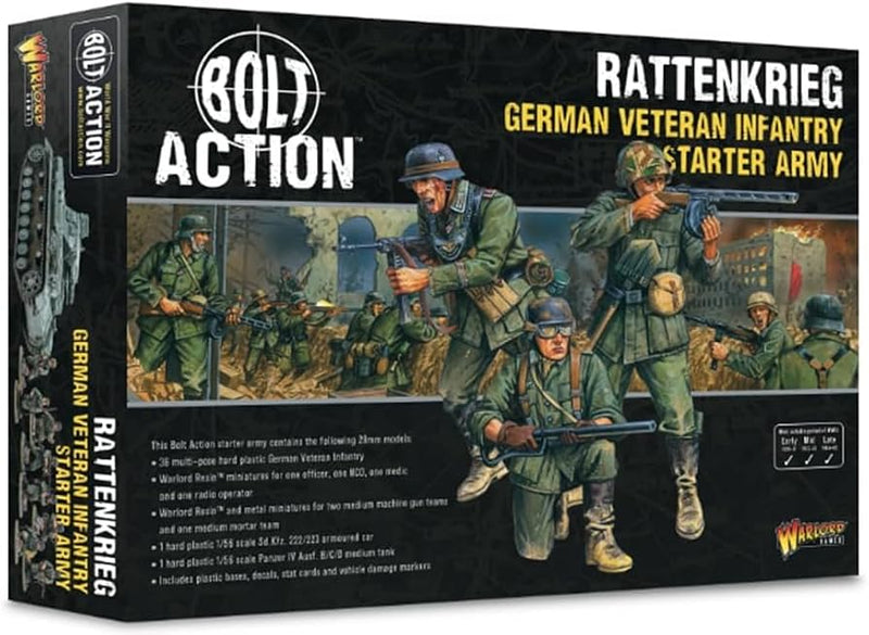 Bolt Action : Rattenkrieg – Armée De Démarrage D'Infanterie Vétéran Allemande (EN) (Précommande)