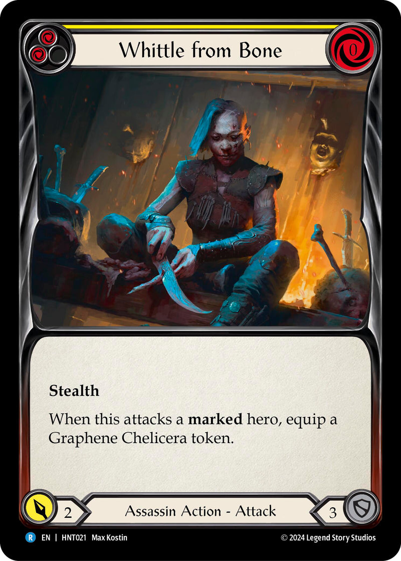 Whittle from Bone (Yellow) [The Hunted] Rainbow Foil