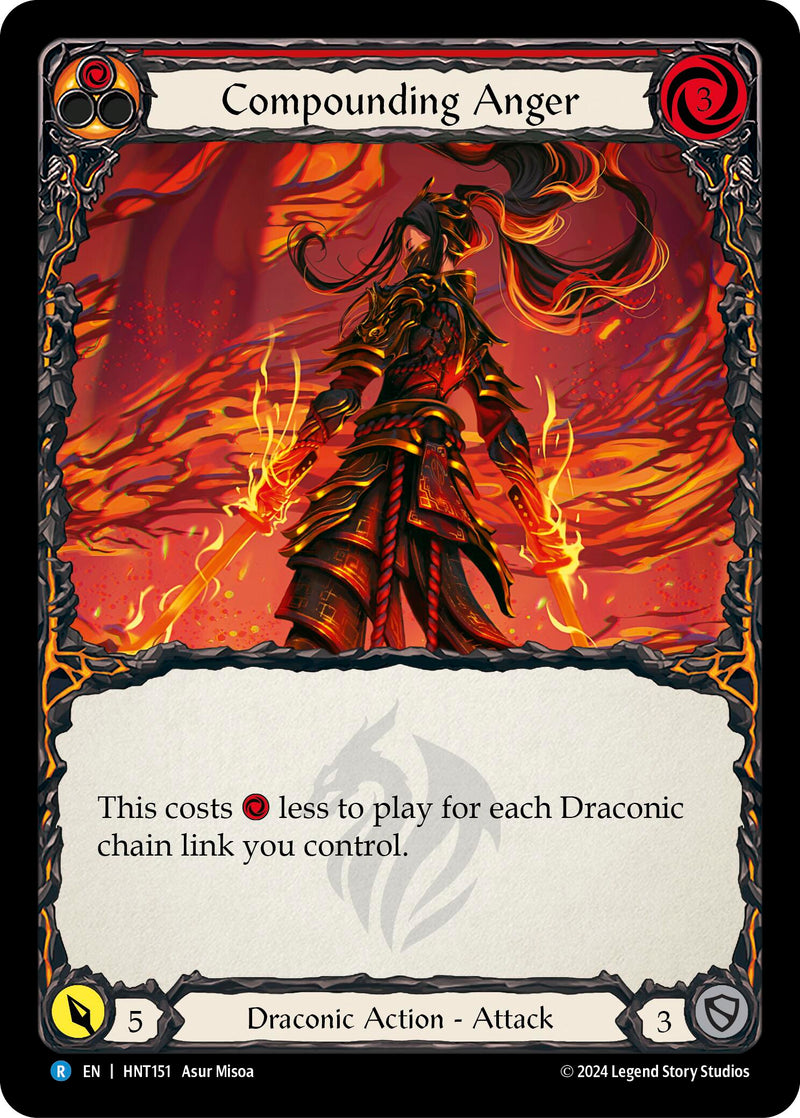 Compounding Anger (Red) [The Hunted] Rainbow Foil