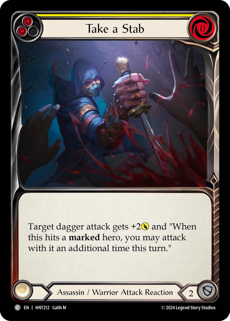 Take a Stab (Yellow) [The Hunted] Rainbow Foil