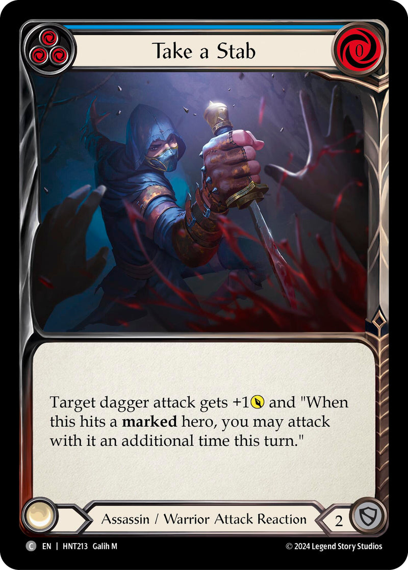 Take a Stab (Blue) [The Hunted] Rainbow Foil