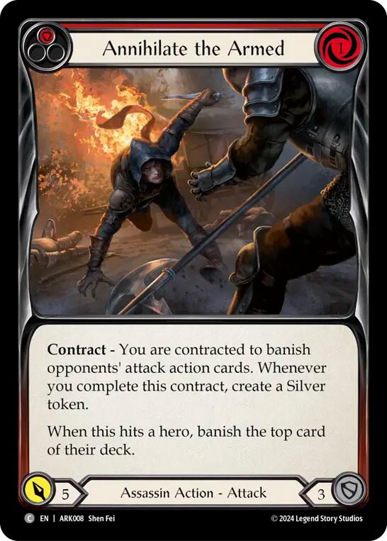 Annihilate the Armed (Red) [The Hunted] (Arakni Blitz Deck)
