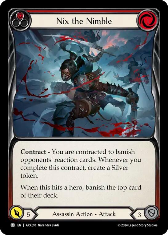 Nix the Nimble (Red) [The Hunted] (Arakni Blitz Deck)