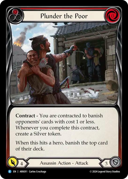 Plunder the Poor (Red) [The Hunted] (Arakni Blitz Deck)