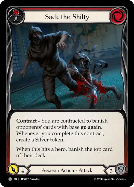 Sack the Shifty (Red) [The Hunted] (Arakni Blitz Deck)