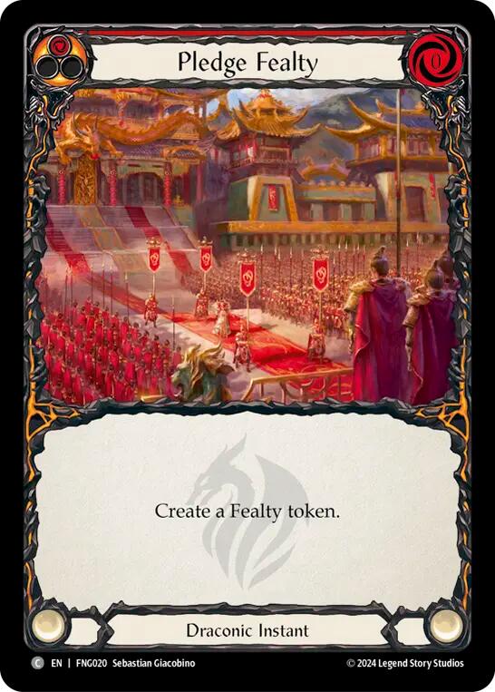 Pledge Fealty (Red) [The Hunted] (Fang Blitz Deck)