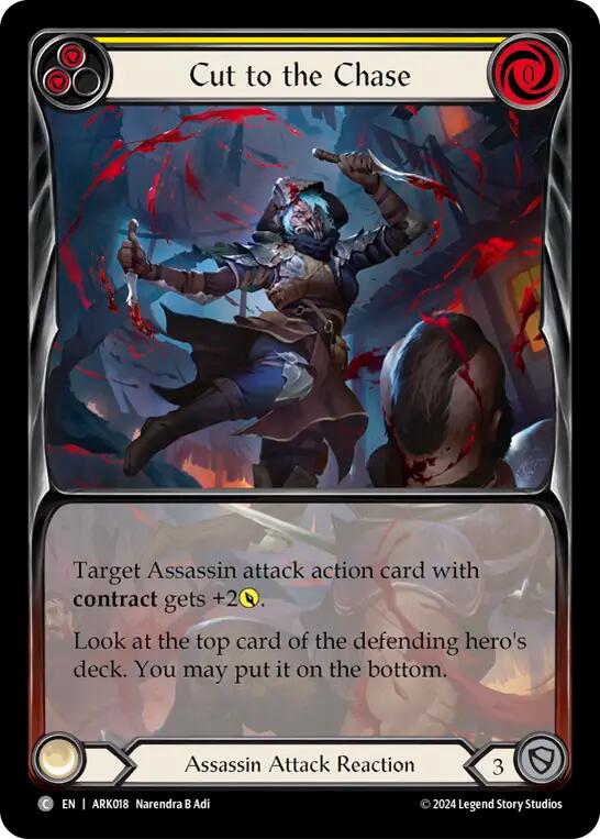 Cut to the Chase (Yellow) (Extended Art) [The Hunted] (Arakni Blitz Deck)