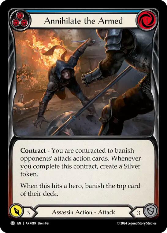 Annihilate the Armed (Blue) [The Hunted] (Arakni Blitz Deck)