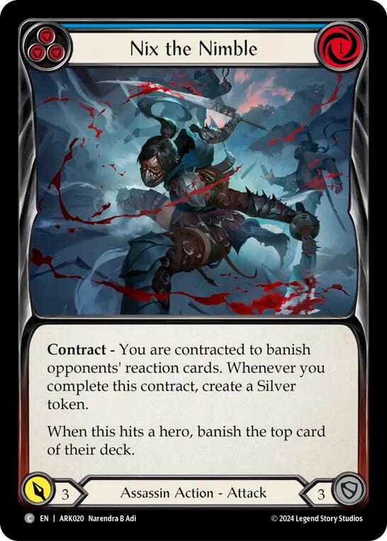 Nix the Nimble (Blue) [The Hunted] (Arakni Blitz Deck)