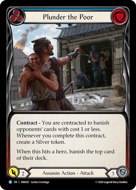 Plunder the Poor (Blue) [The Hunted] (Arakni Blitz Deck)