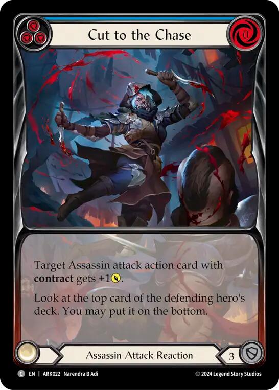 Cut to the Chase (Blue) (Extended Art) [The Hunted] (Arakni Blitz Deck)
