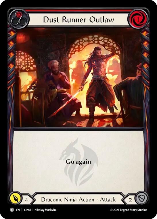 Dust Runner Outlaw (Red) [The Hunted] (Cindra Blitz Deck)