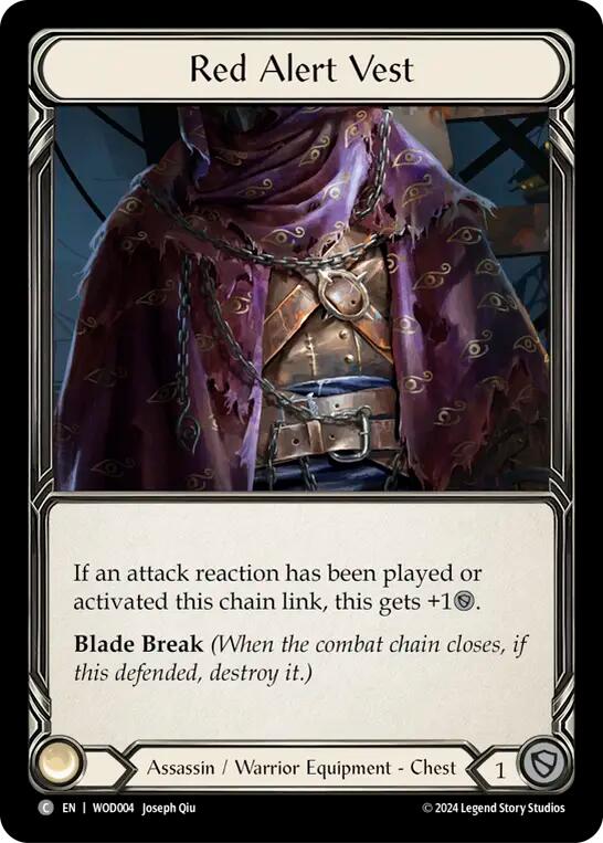 Red Alert Vest [The Hunted] (Arakni, Web of Deceit Blitz Deck)