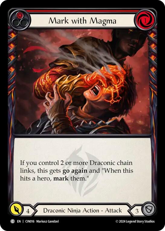 Mark with Magma (Red) [The Hunted] (Cindra Blitz Deck)