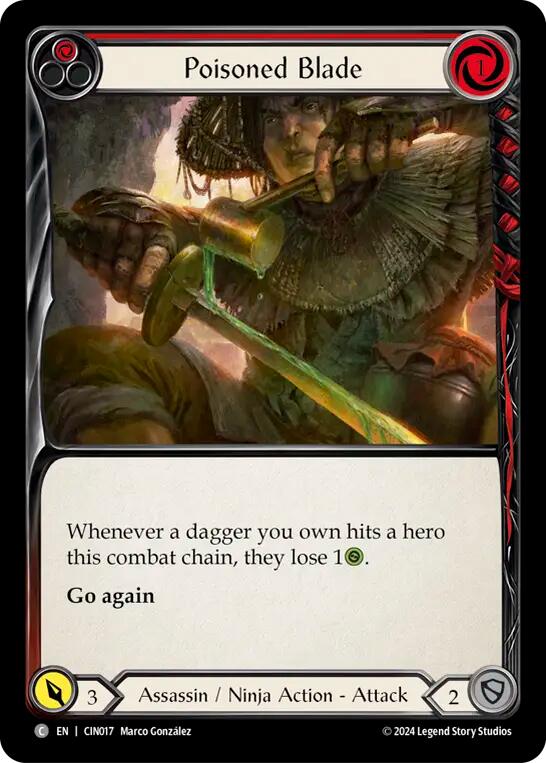 Poisoned Blade (Red) [The Hunted] (Cindra Blitz Deck)