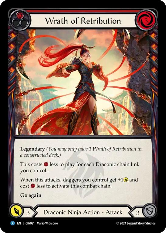 Wrath of Retribution (Red) [The Hunted] (Cindra Blitz Deck)