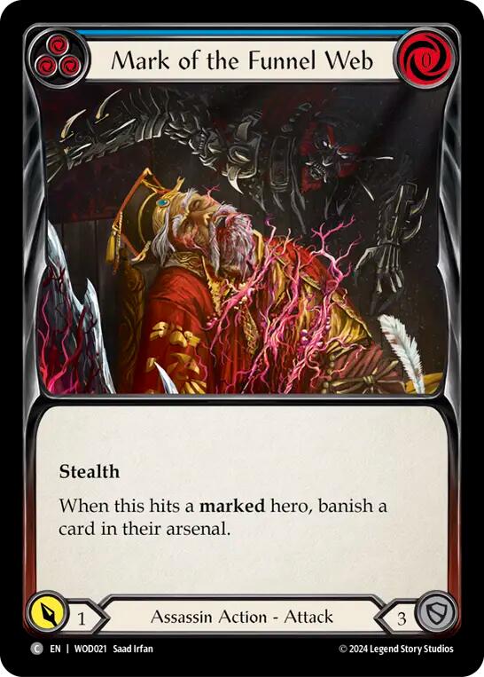 Mark of the Funnel Web (Blue) [The Hunted] (Arakni, Web of Deceit Blitz Deck)