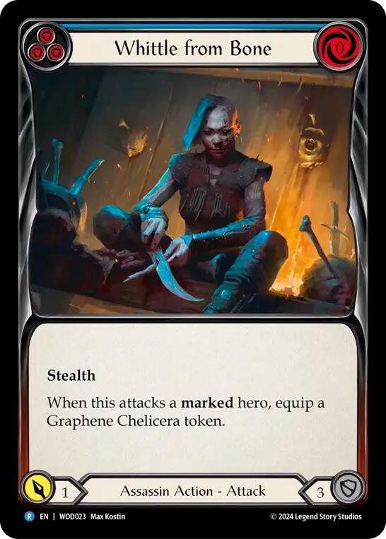 Whittle from Bone (Blue) [The Hunted] (Arakni, Web of Deceit Blitz Deck)