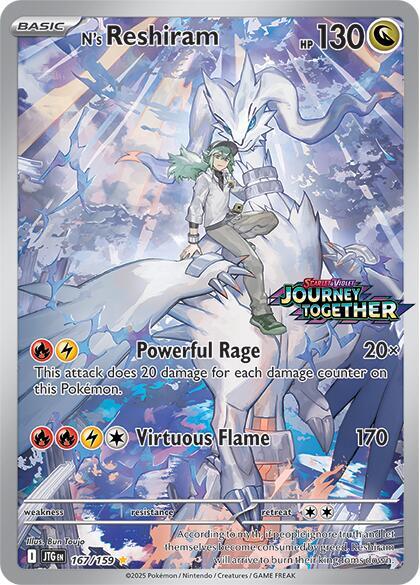 N's Reshiram - 167/159 (Journey Together Stamped) [SV09 Journey Together]