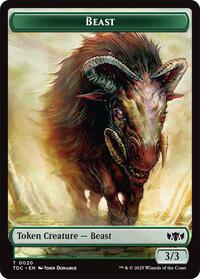 Beast // Treasure Double-Sided Token (20 // 16) [Tarkir: Dragonstorm Commander]