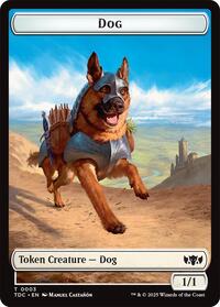 Dog // Goblin Double-Sided Token (3 // 12) [Tarkir: Dragonstorm Commander]