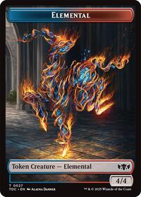 Elemental (0027) // Monk Double-Sided Token (27 // 3) [Tarkir: Dragonstorm Commander]