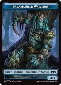 Salamander Warrior // Zombie Druid Double-Sided Token (8 // 10) [Tarkir: Dragonstorm Commander]