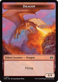 Dragon (0011) // Warrior Double-Sided Token (11 // 13) [Tarkir: Dragonstorm]