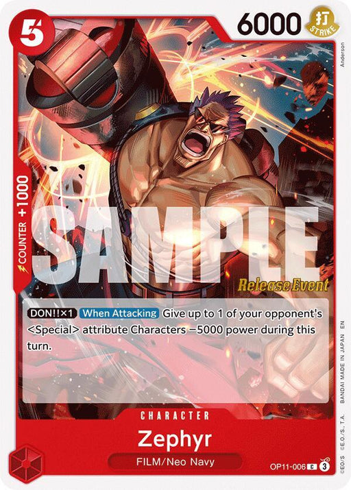 Zephyr (OP11-006) [A Fist of Divine Speed Release Event Cards]
